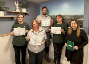 L-R: Lynsey Dyson, Mel Martin, Ben Cawkwell, Julie Greensmith, Becki Smith Some of the team